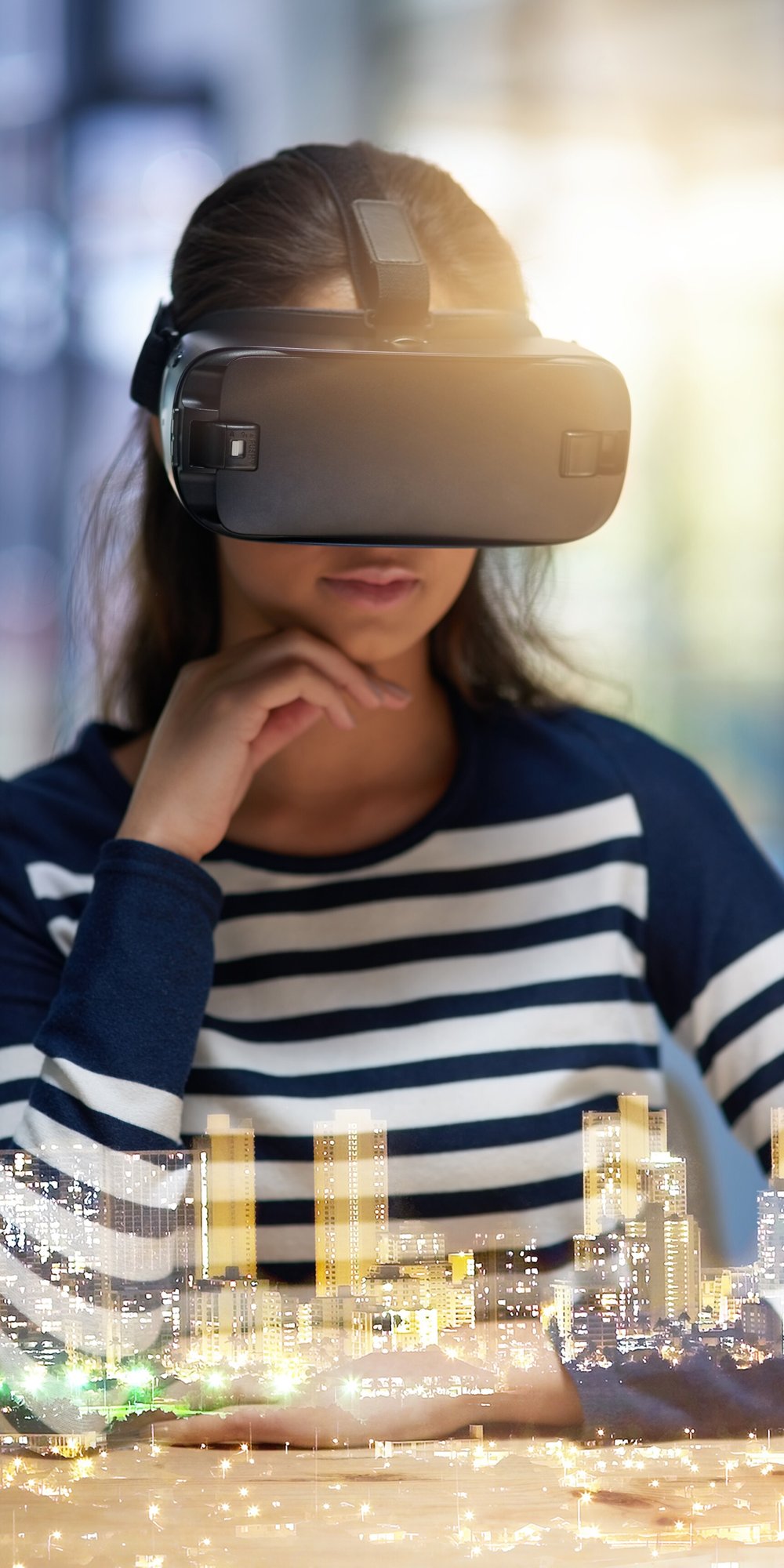 create-your-own-reality-multiple-exposure-shot-young-businesswoman-superimposed-cityscape