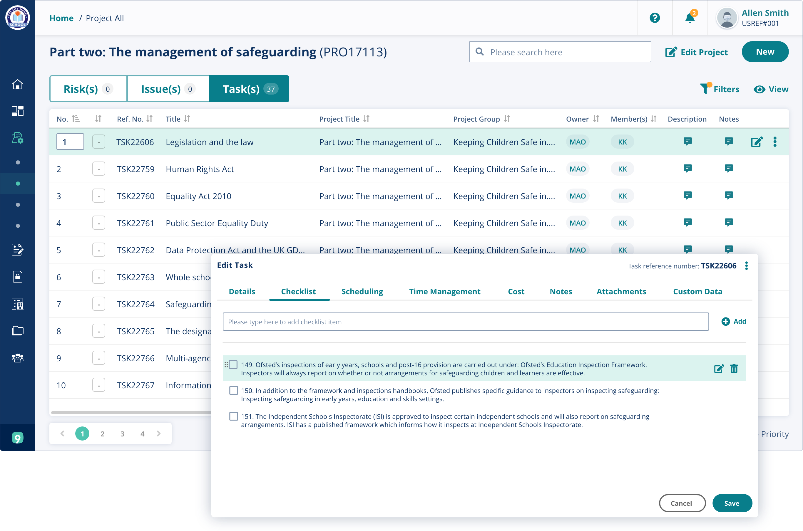 01. Governance – Projects All